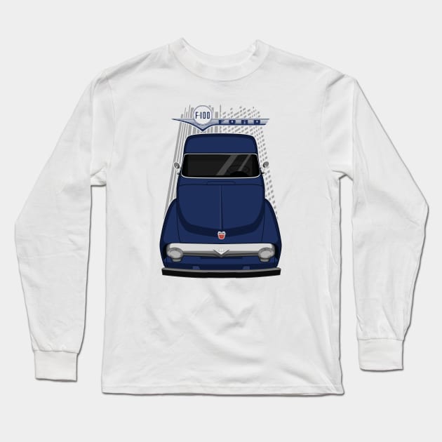 Ford F100 2nd gen - Blue Long Sleeve T-Shirt by V8social